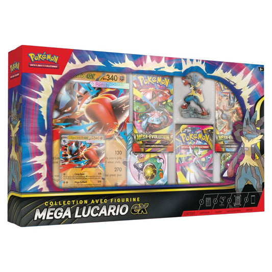 Official Pokémon TCG Figure Collection from Mega Lucario ex – Collectible Trading Card Game set French