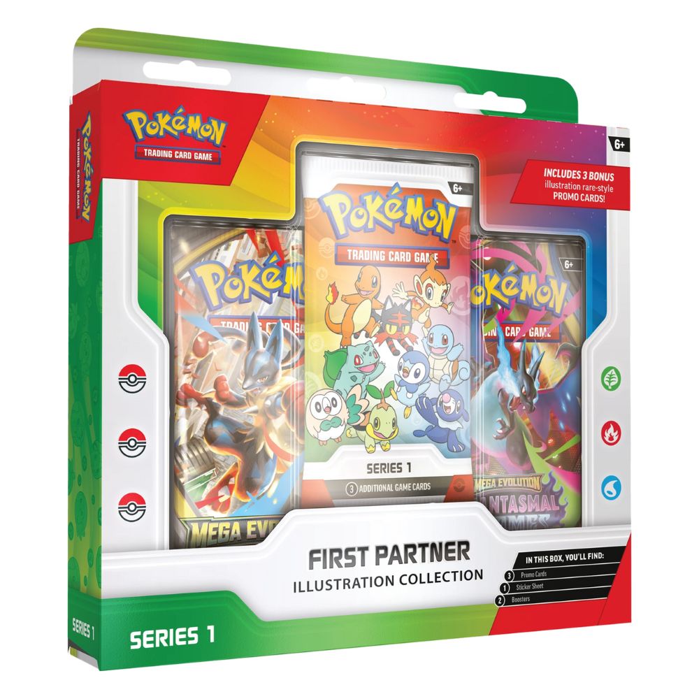 Official Pokémon TCG First Partner Illustration Collection Series 1 – Collectible Trading Card Game Product