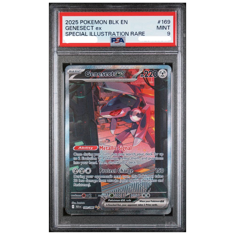 Pokemon Genesect ex Special Illustration Rare PSA 9 from Black Bolt
