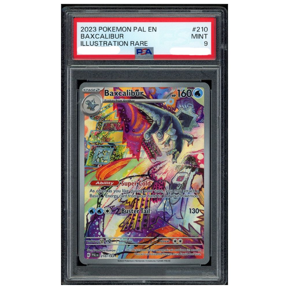 Official Pokémon TCG Baxcalibur Illustration Rare 210/193 Paldea Evolved Card Graded PSA 9