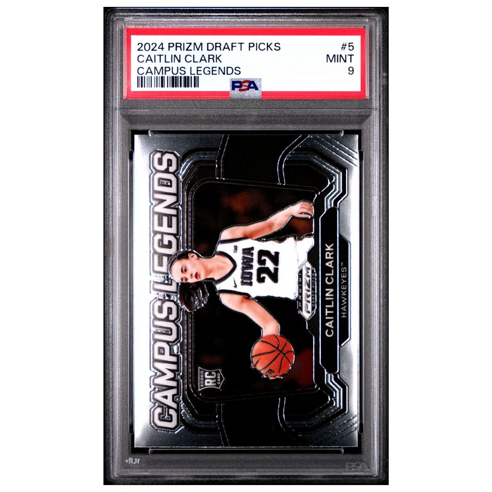 Official Basketball Trading Card Graded PSA 9 Caitlin Clark Prizm Draft Picks Campus Legends