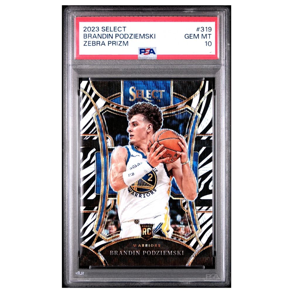 Brandin Podziemski Rookie Zebra Select 2023 Panini PSA 10