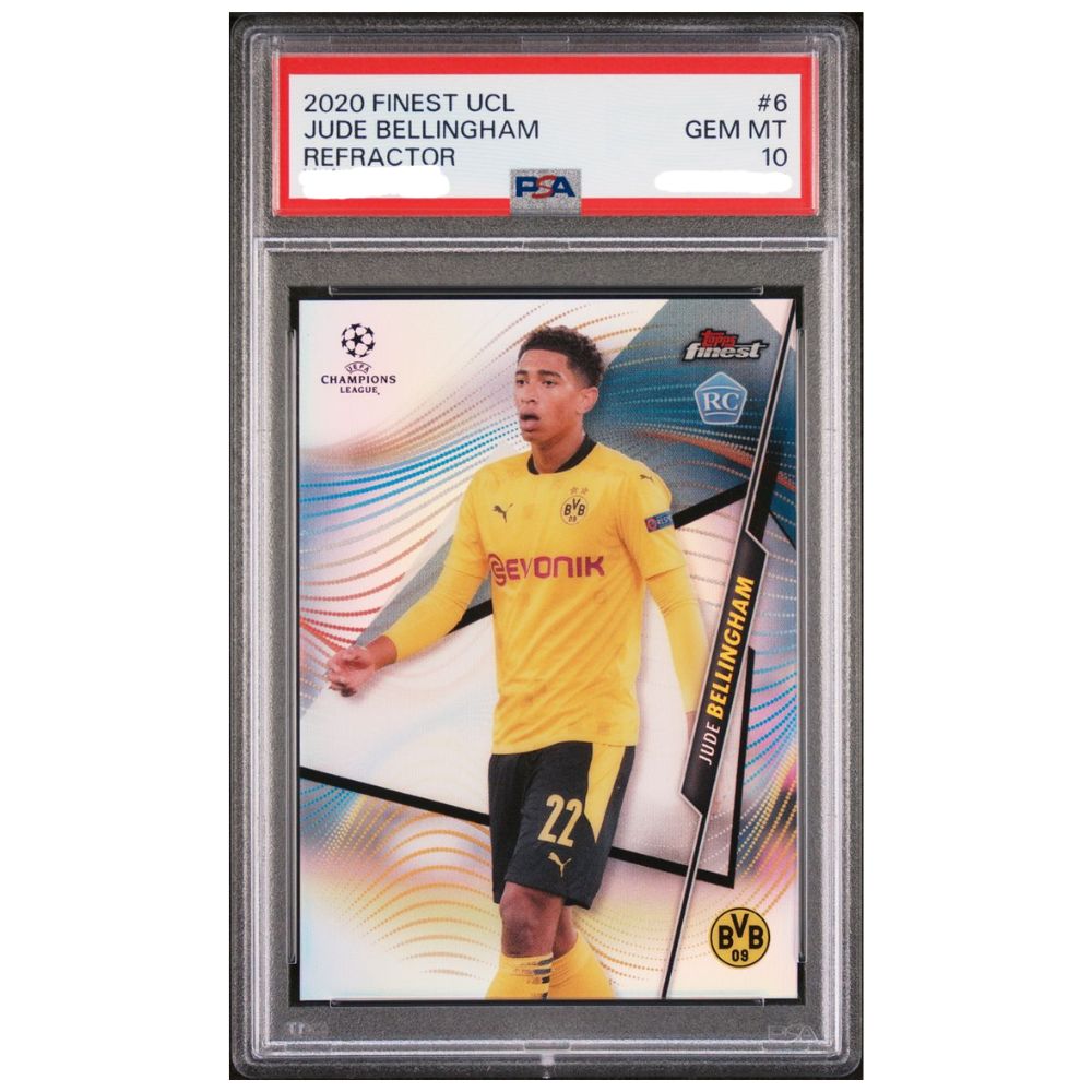 PSA 10 Jude Bellingham Topps Finest UCL 2020 21 Refractor Rookie Card