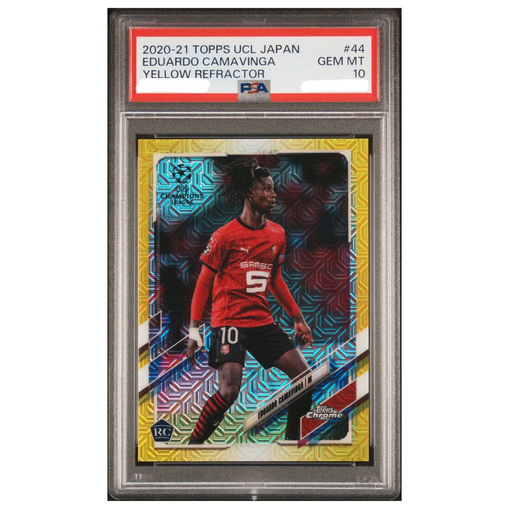 Official Topps UEFA Champions League Japan Edition graded card featuring Eduardo Camavinga – Collectible Trading Card