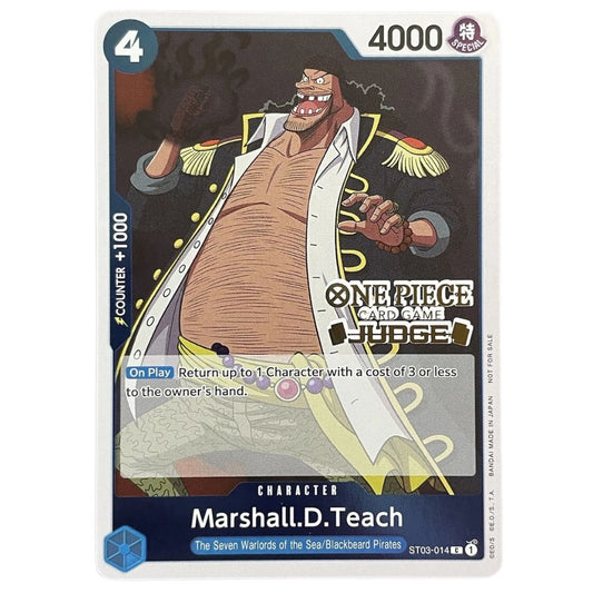 Official Teach One Piece TCG Judge Promo Single Card from Paramount War – Collectible Trading Card Game Booster