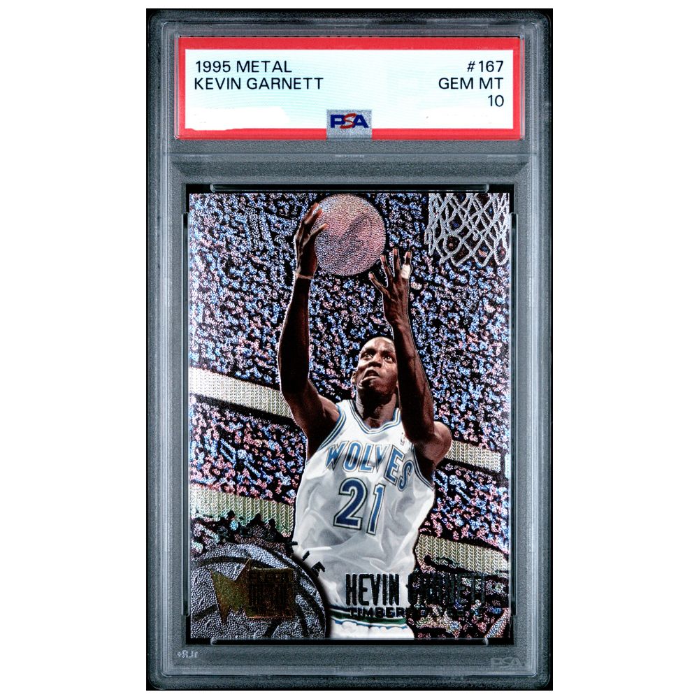 Official Kevin Garnett 1995 Metal PSA 10 Rookie Card 167 Basketball Trading Card