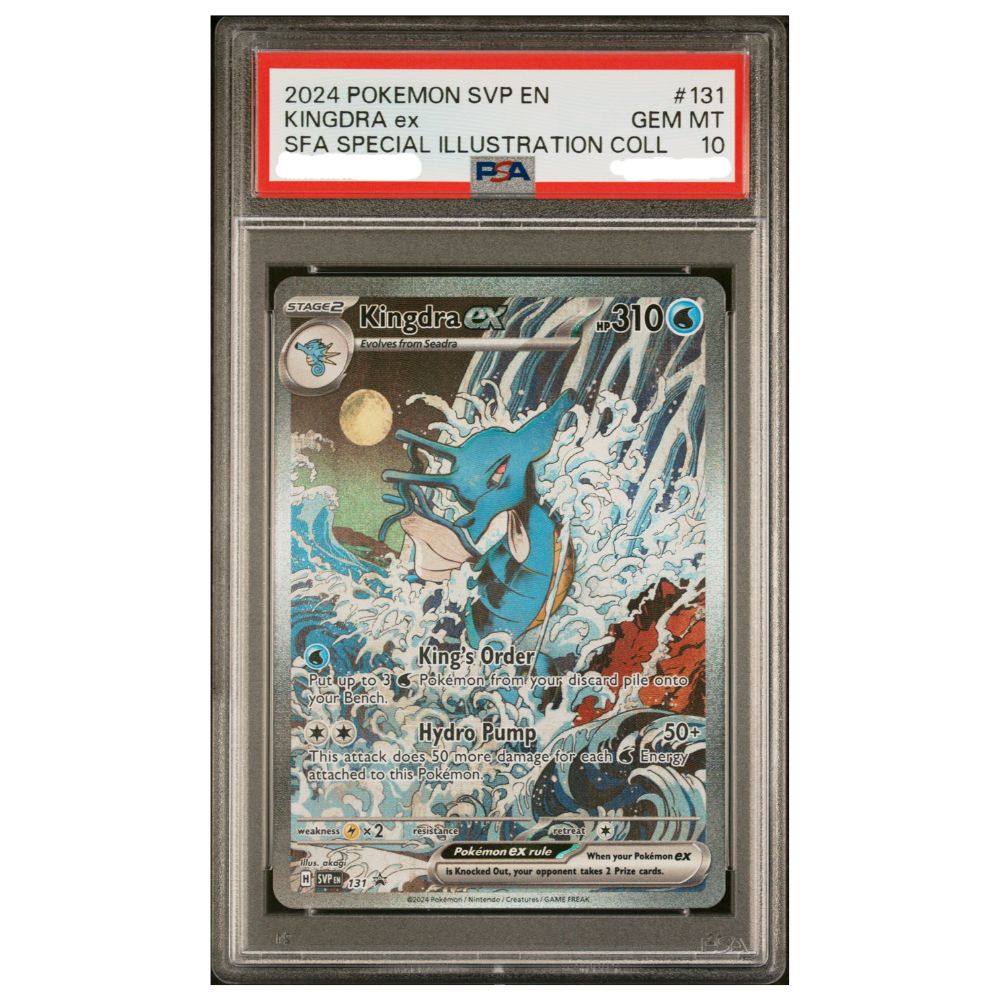 Official Pokemon TCG Kingdra ex Special Illustration PSA 10 Black Star Promo graded card collectible