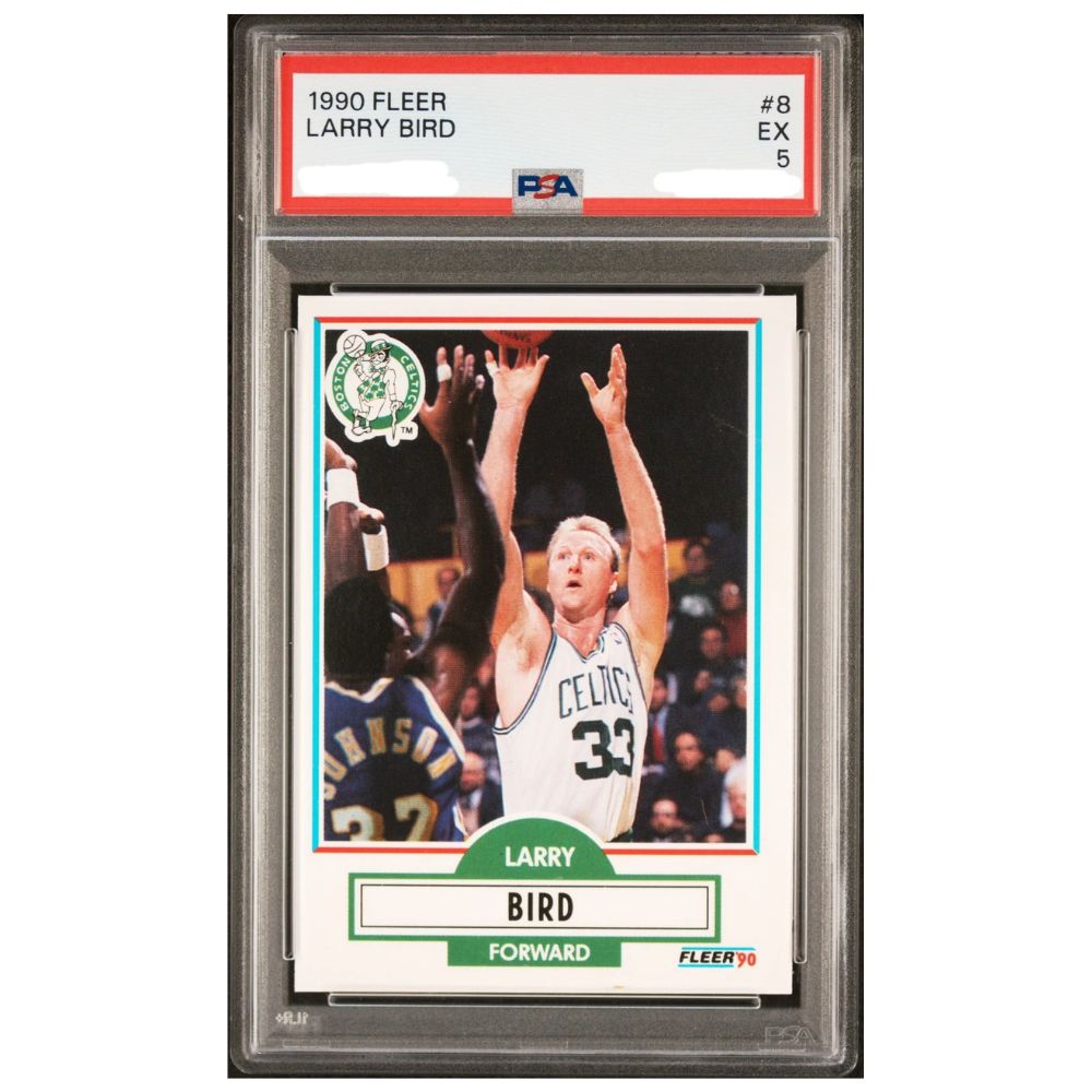 Official Larry Bird Fleer 1990 PSA 5 Card 8 Basketball Trading Card