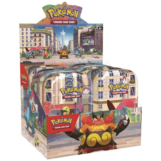 Pokemon TCG Lumiose City Mini Tin Display with 10 collectible mini tins