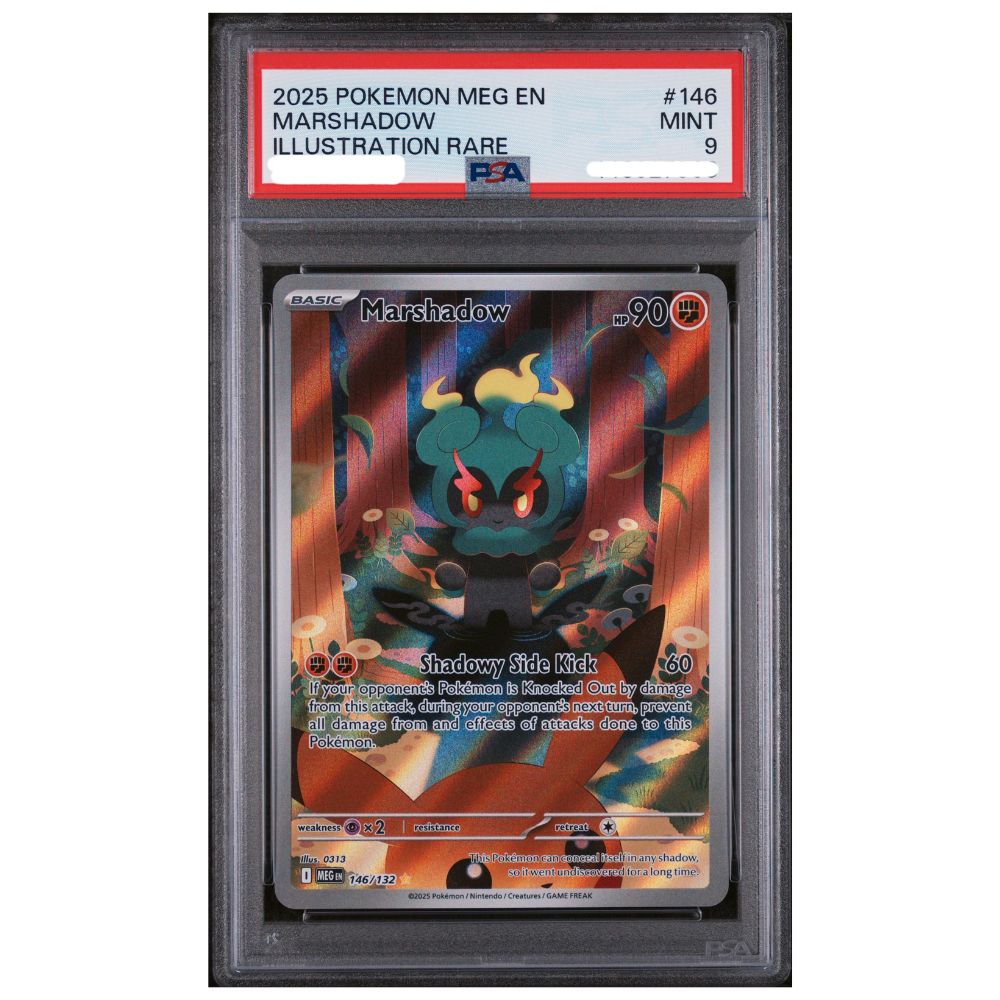 Marshadow Illustration Rare PSA 9 from Pokemon Mega Evolution front view