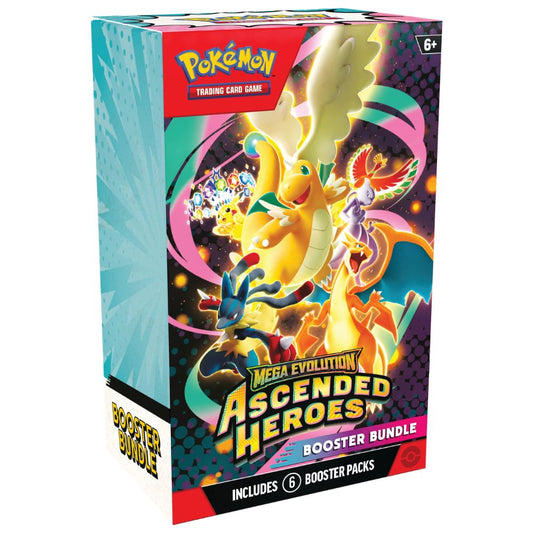 Mega Evolution Ascended Heroes Official Pokemon TCG Booster Bundle with 6 booster packs