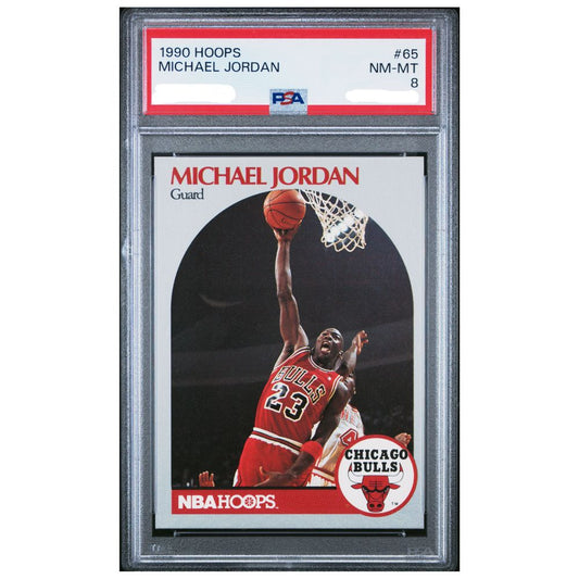 Official Basketball Card Michael Jordan Hoops 1990 PSA 8 – Collectible Trading Card
