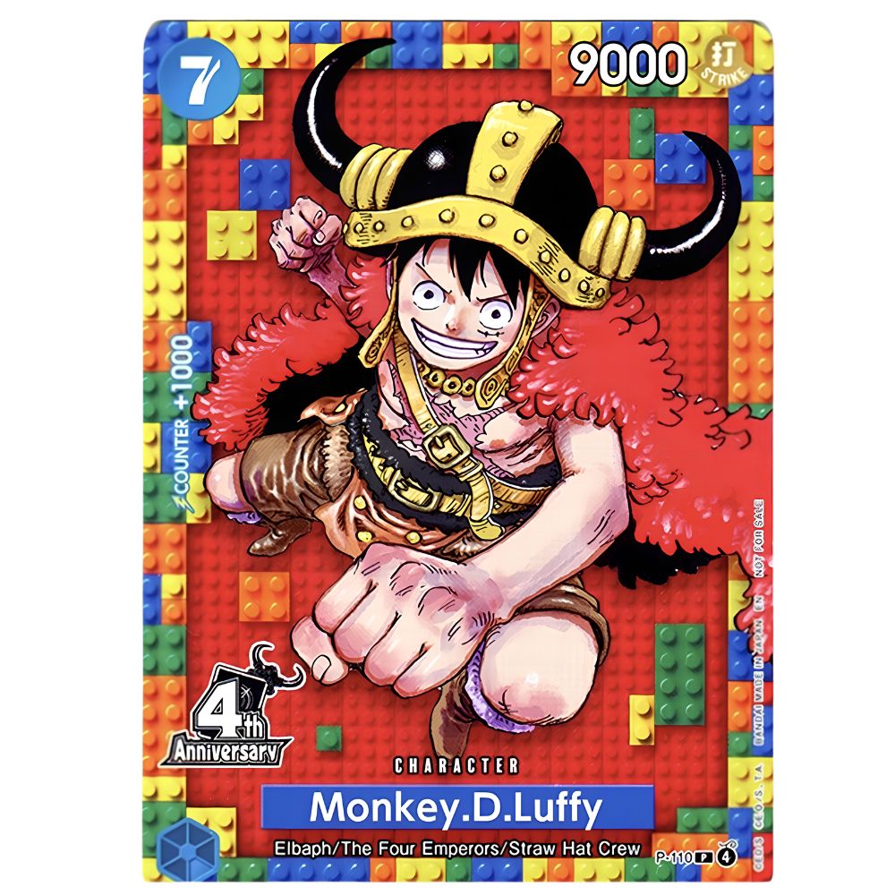 Monkey.D.Luffy 4th Anniversary Promo ONE PIECE Card Game