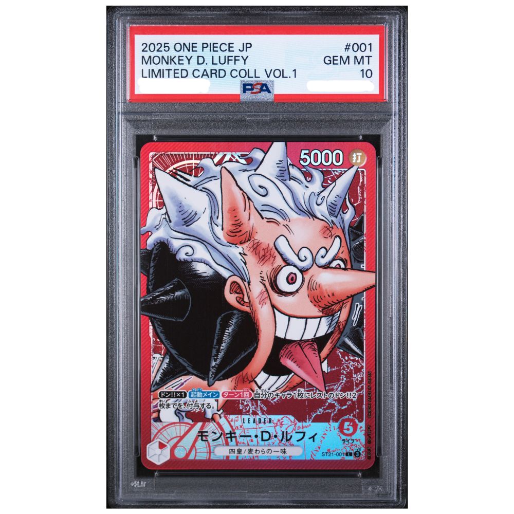 PSA 10 Monkey D. Luffy card from the One Piece Limited Card Collection Vol.1