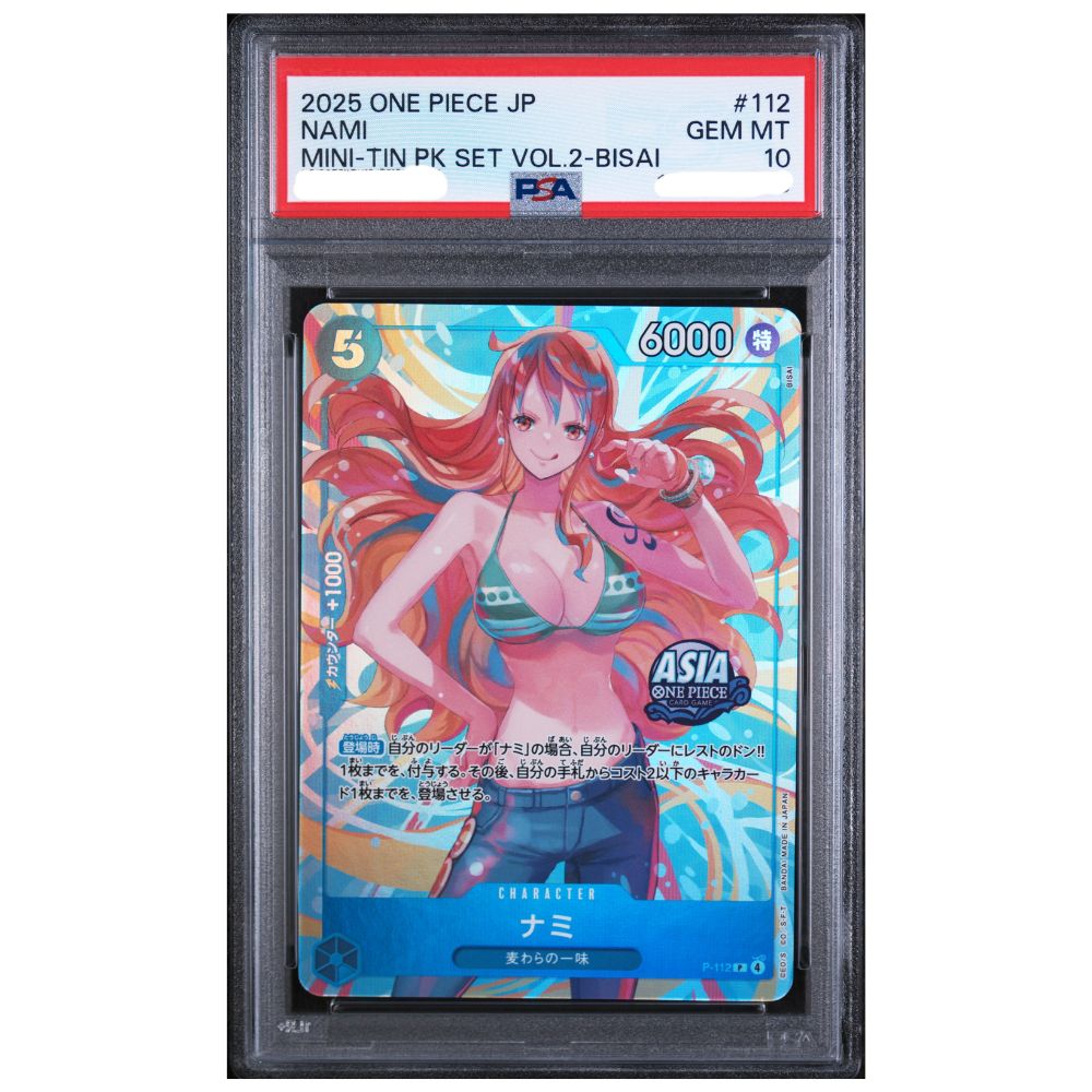 PSA 10 Nami Bisai card from the One Piece Mini Tin Pack Set Vol.2