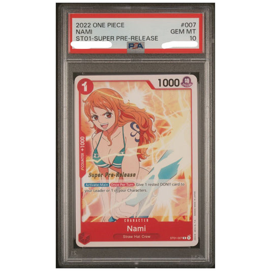 Nami Super Pre Release PSA 10 One Piece Starter Deck Straw Hat Crew