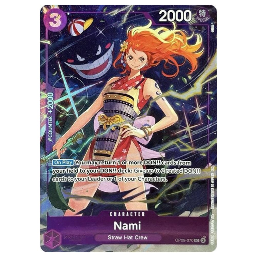 Official One Piece TCG Premium Card Collection Vol4 Nami Gengar OP09‑070 Promo Card – Collectible Trading Card