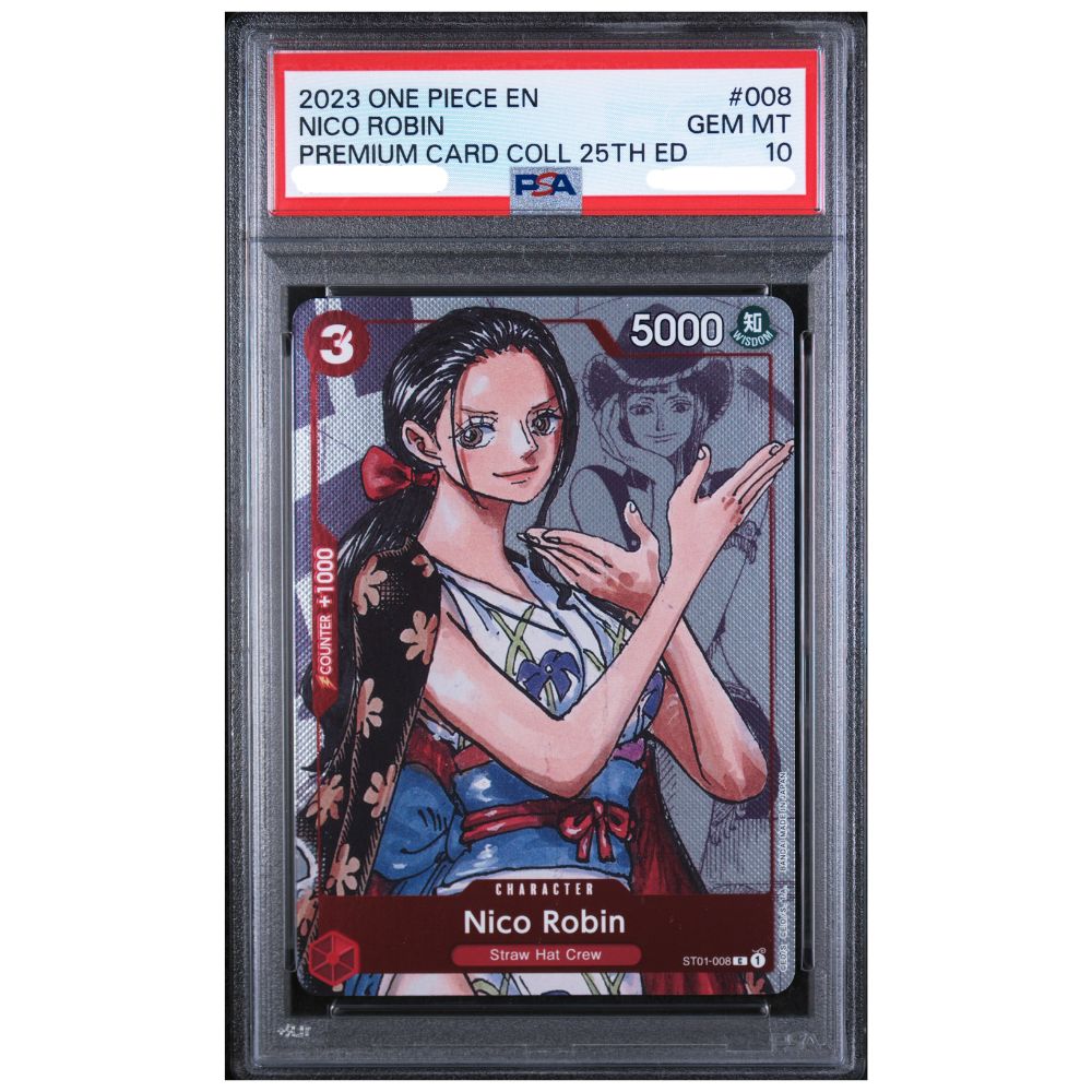 PSA 10 Nico Robin from the One Piece Premium Card Collection 25th Edition