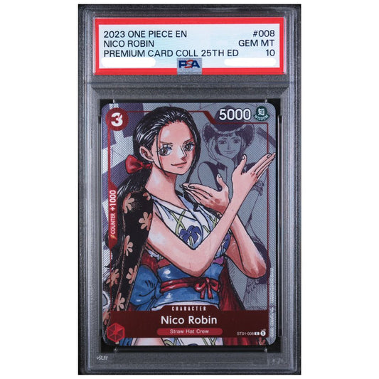 PSA 10 Nico Robin from the One Piece Premium Card Collection 25th Edition