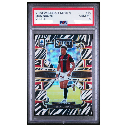 Official Panini Select Serie A graded card featuring Dan Ndoye – Collectible Trading Card PSA 10