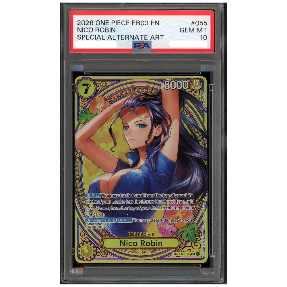 Nico Robin Special Alternate Art PSA 10 Gem Mint One Piece Card Game Heroines Edition graded card
