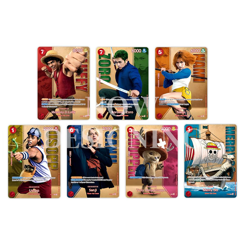 One Piece Live Action Edition Vol 2 Straw Hat Crew Cards Set – Buy in Switzerland