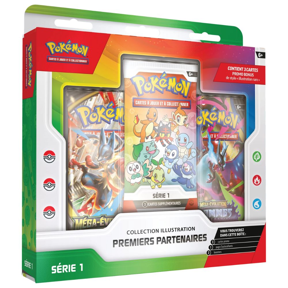 Official Pokémon TCG First Partner Illustration Collection Series 1 – Collectible Trading Card Game Product French