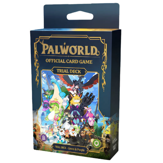 Palworld OFFICIAL CARD GAME Trial Deck Dawn of Palpagos Green Purple English edition