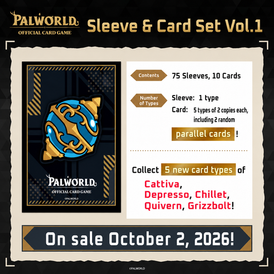 Official Palworld OFFICIAL CARD GAME Sleeve and Card Set Vol.1 SS01 packaging