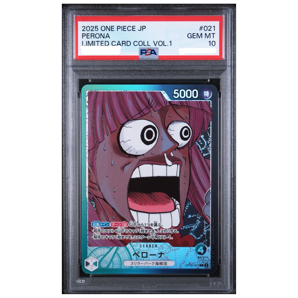PSA 10 Perona card from the One Piece Limited Card Collection Vol.1