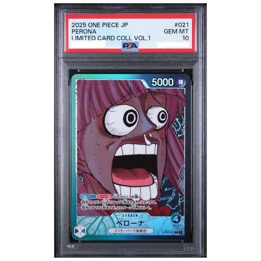 PSA 10 Perona card from the One Piece Limited Card Collection Vol.1