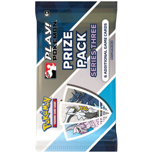 Sealed Play! Pokémon Prize Pack Series 3 Booster Pack featuring exclusive tournament-stamped cards