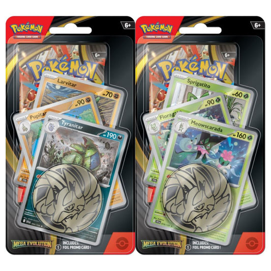 Official Pokémon TCG Premium Checklane Blister from ME01 Mega Evolution – Collectible Trading Card Game Blister