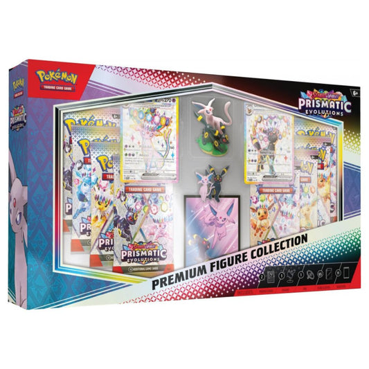 Official Pokémon TCG Premium Figure Collection from Prismatic Evolutions – Collectible Trading Card Game Set