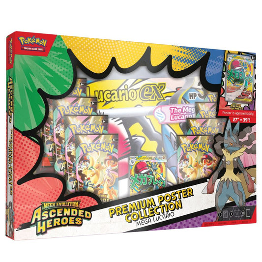 Official Pokémon TCG Premium Poster Collection from Ascended Heroes – Mega Lucario ex promo & poster