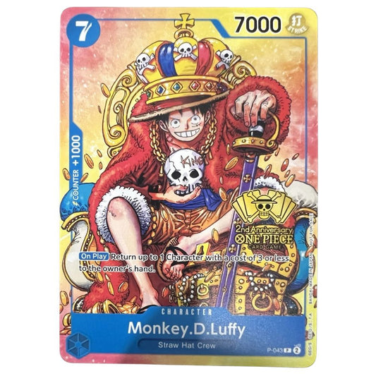 Official One Piece TCG Promo Single Card from 2nd Anniversary Pirate King – Collectible Trading Card Game Booster