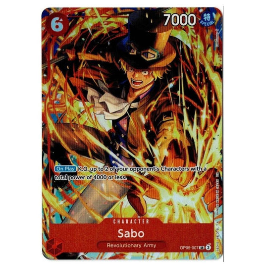Official One Piece TCG promo single card Sabo OP05 007