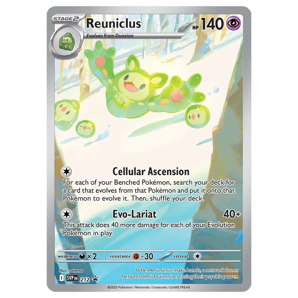 Reuniclus Official Pokemon TCG Single Card from Scarlet and Violet Black Star Promo – Collectible Trading Card Game