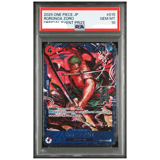 Official One Piece TCG Roronoa Zoro Official Event Prize PSA 10 promo graded card collectible