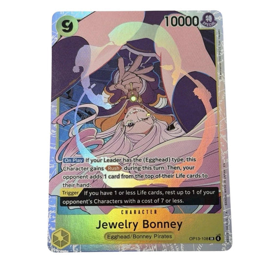 Official One Piece TCG Single Card Jewelry Bonney OP13 108 from Carrying On His Will