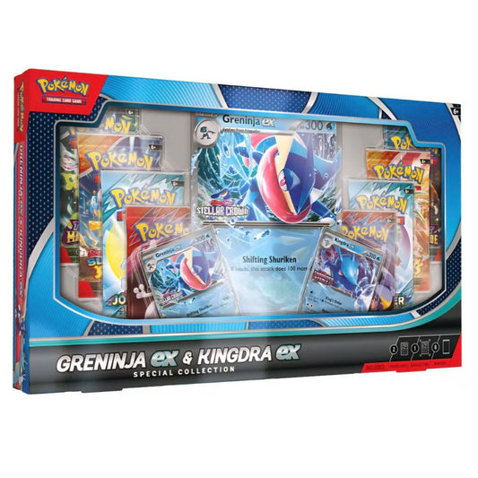 Official Pokémon TCG Special Collection from Greninja ex and Kingdra ex – Collectible Trading Card Game Booster
