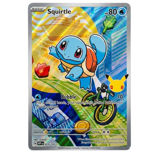 Official Squirtle Pokemon TCG Promo Card from First Partner Illustration Collection – Collectible Trading Card Game Card
