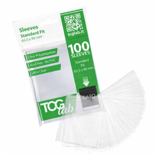 Official TCG Standard Sleeves from TcgLab Ultra Clear – Collectible Trading Card Game Protection