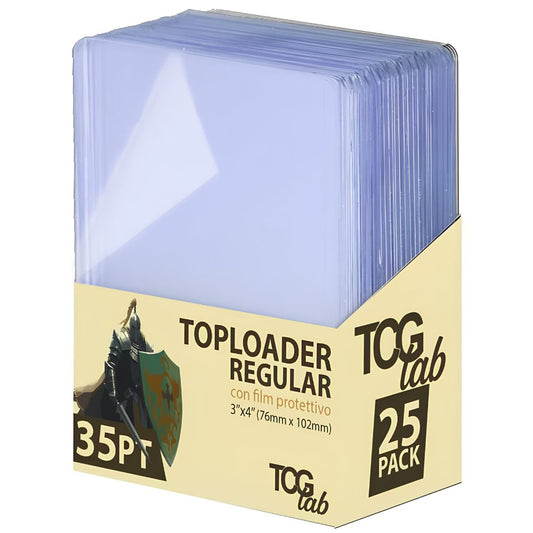 TcgLab Classic Blue trading card toploaders with protective film box of 25 pieces