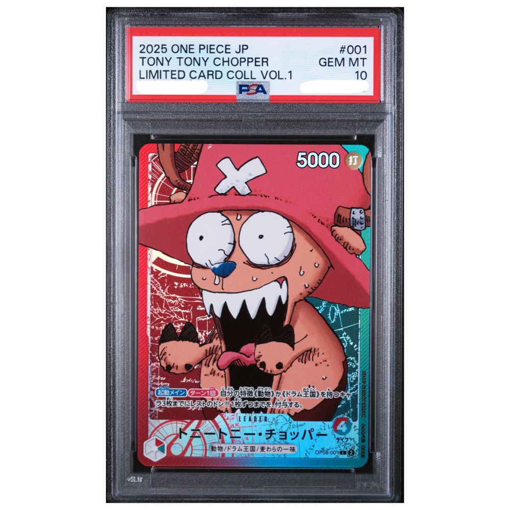 PSA 10 Tony Tony Chopper card from the One Piece Limited Card Collection Vol.1