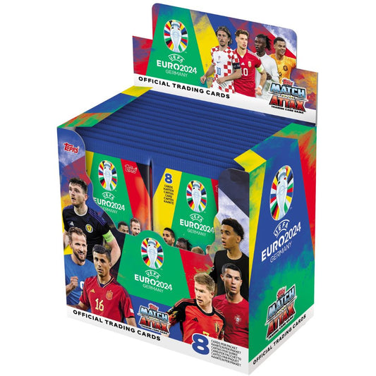 Topps Euro 2024 Match Attax Booster Box containing 36 packs and 288 trading cards