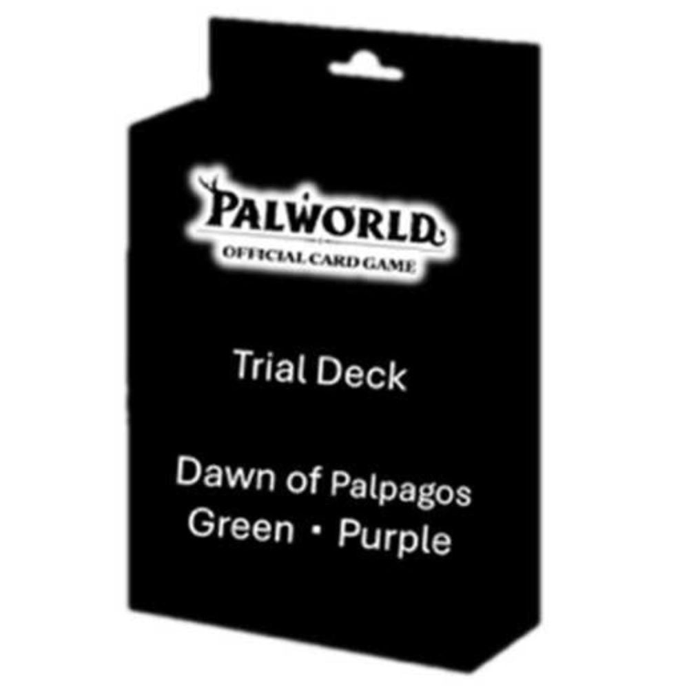 Official Palworld TCG Trial Deck from Dawn of Palpagos Green Purple – Collectible Trading Card Game Booster
