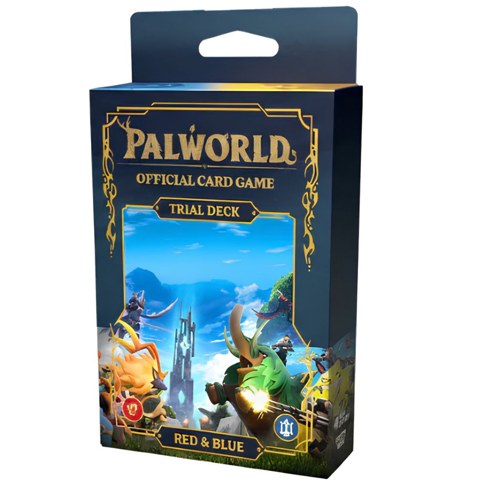 Palworld OFFICIAL CARD GAME Trial Deck Dawn of Palpagos Red Blue English edition