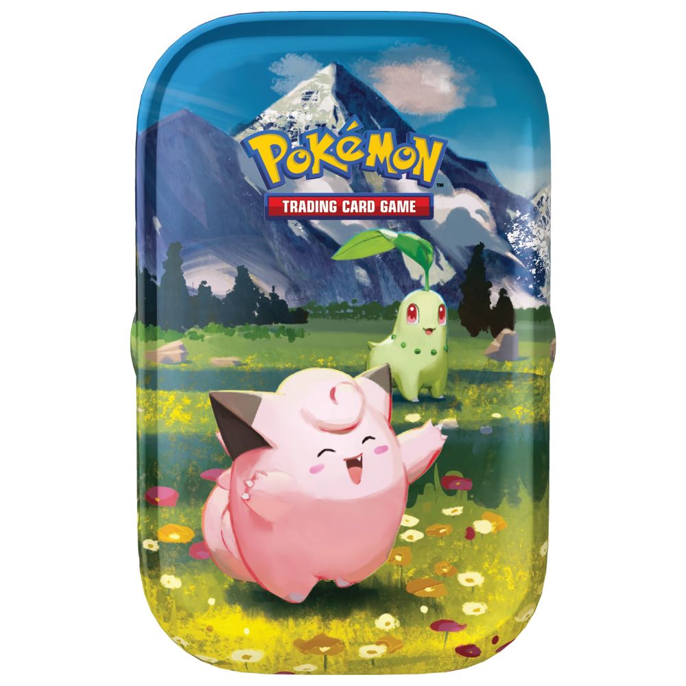 Official Pokémon TCG Ascended Heroes Mini Tin artwork featuring Clefairy
