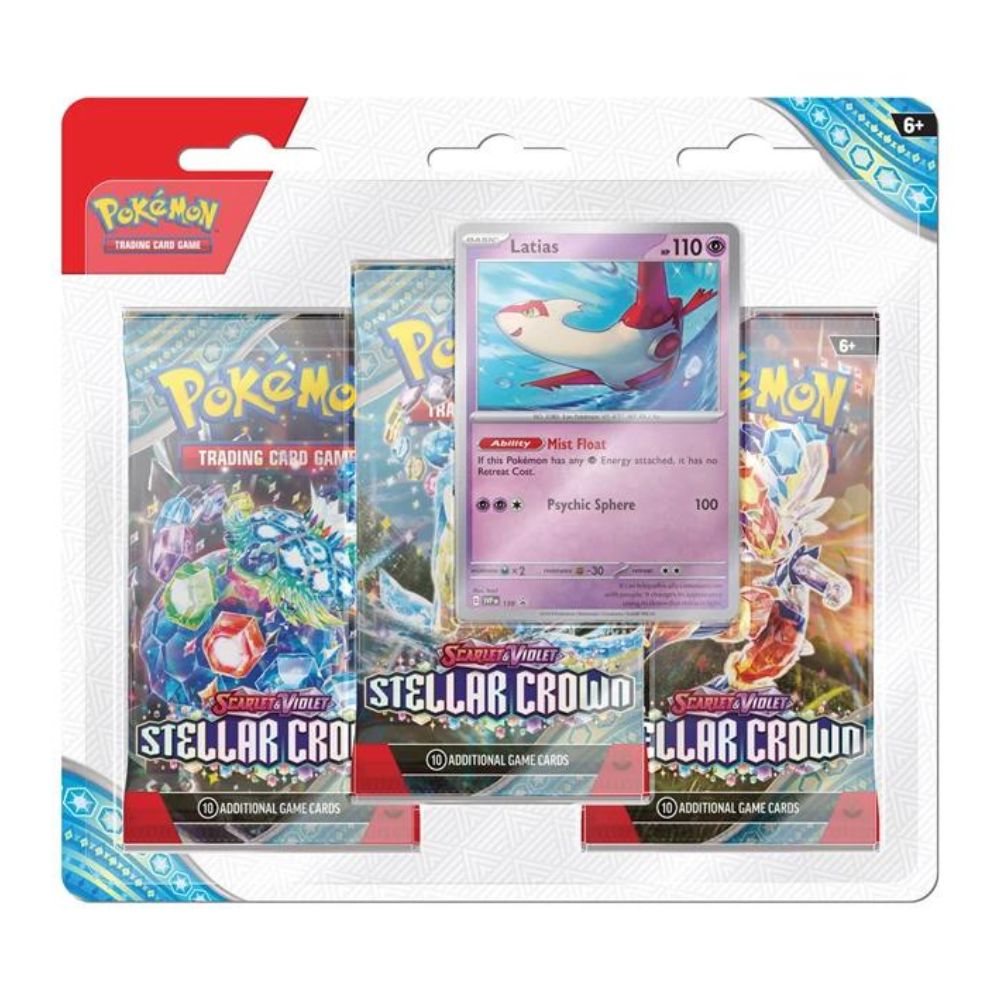 Pokémon TCG: SV07 „Sternenkrone“, Dreierpack-Blister